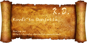 Kováts Daniella névjegykártya